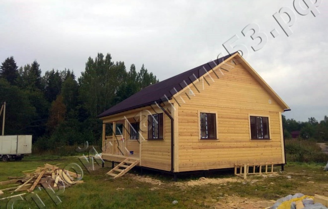 2 Брусовой дом ОД-8, 7×9, 63 м², Ленингрдаская область, Лужский район, Посёлок Мшинская (3)